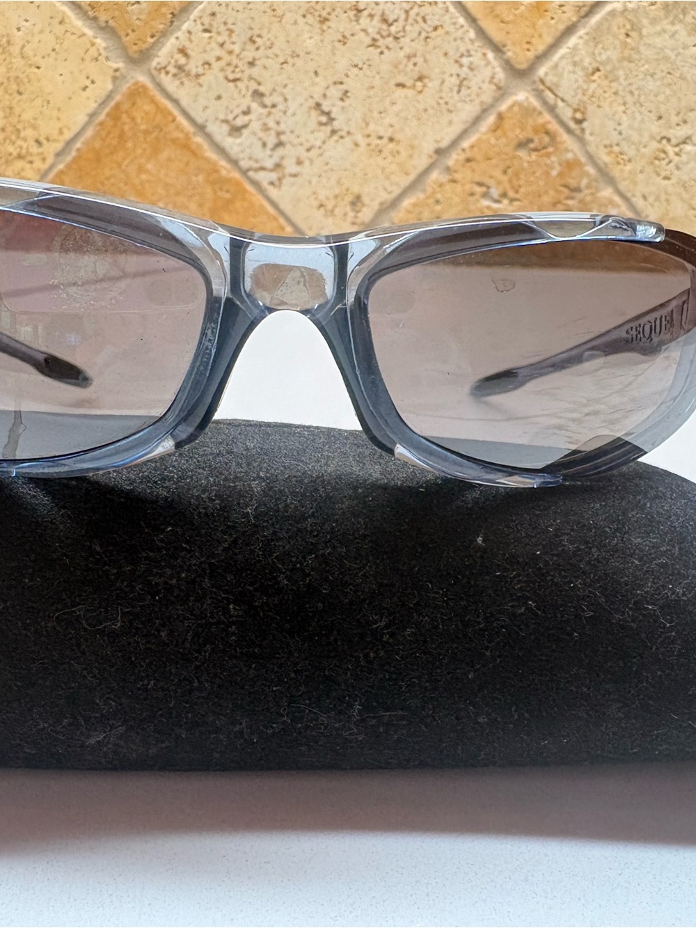 SMITH Sequel Clear Gray Sunglasses with Smoked Lenses